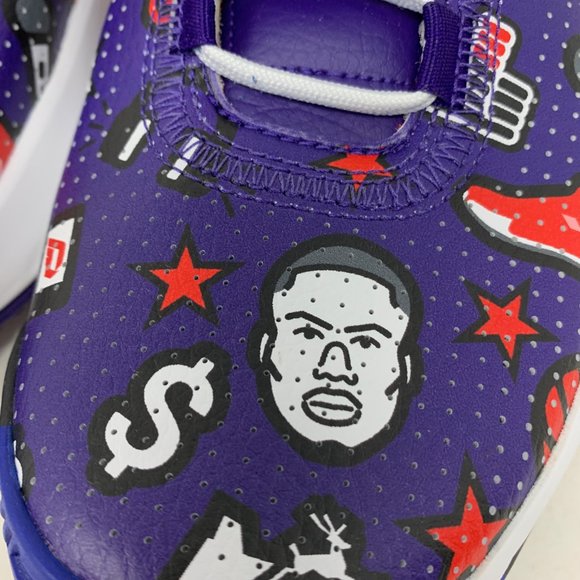 Adidas DAME 5 Basketball Shoes Purple LE Print $ main image 11